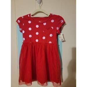 NEW WITH TAGS NWT CIRCO S 6/6X Red Dress with Toile Skirt Heart Pocket